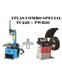 Atlas Equipment TC229 Rim Clamp Tire Changer + PWB50 Wheel Balancer Combo Package
