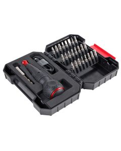 Rechargeable Ball Grip Screwdriver with 25-pc Bit Set