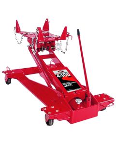 INT3180A image(1) - American Forge & Foundry AFF - Transmission Jack - Hydraulic - Floor Style - Square Style W/ Tool Trays - 4,400 Lbs. Capacity - 8.5" Min H to 34" High H - Manual Hand Pump - Heavy Duty
