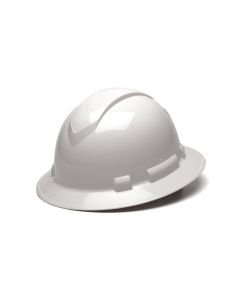 Pyramex Ridgeline Hard Hat - White-Ridgeline Cap Style 4 Pt Ratchet Suspension