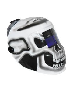 JCK47102 image(2) - Jackson Safety - Welding Helmet - Auto Darkening - Nylon - 3.78" x 1.65" Viewing Area - Shade 10 Fixed ADF 1/1/1/1 - 370 Speed Dial Headgear - Gray Matter Graphics