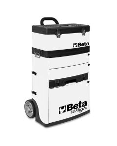 21 in. Mobile Tool Utility Cart with 3 Slide-Out Drawers and Removable Top Box with Carry Handle in White