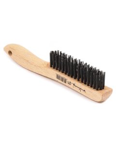 Scratch Brush with Shoe Handle, Carbon, 4 x 16 Rows