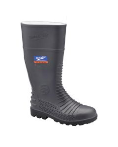 BLU028-013 image(0) - Steel Toe Gumboots-Waterproof, Metarsal Guard, Puncture Resistant Midsole, Grey, AU size 13, US size 14