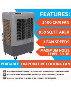 Hessaire Products Portable Evaporative Cooling Fan