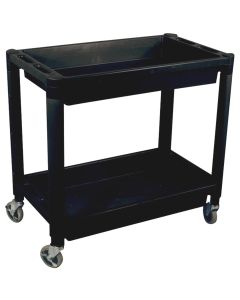 AST8330 image(1) - Astro Pneumatic Heavy Duty Plastic 2-Shelf Utility Cart, Black