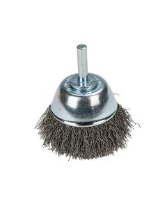 FOR60005 image(0) - Forney Industries Command PRO Cup Brush, Crimped, 2-1/2 in x .014 in x 1/4 in Shank