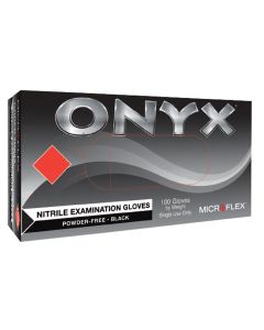 Microflex ONYX BLACK NITRILE EXAM GLOVES LG. 100PK