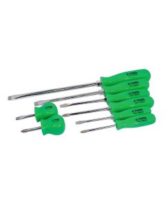 K Tool International 8-Piece Screwdriver Set with Green Square Handles