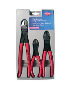 KNP002005US image(0) - KNIPEX 3-Piece High Leverage Diagonal Cutter Set