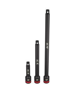 MLW49-66-6714 image(1) - Milwaukee Tool 3PC SHOCKWAVE Impact Duty 3/8" Drive Extension Set