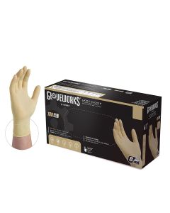 AMXILHD44100 image(0) - Ammex Corporation Gloveworks HD P/F Textured Latex Gloves M