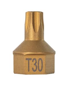 T30 Torx&reg; Dual Drive Bit, 7/16" Drive