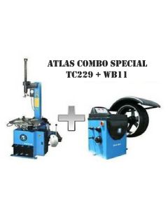 ATETCWB-COMBO1-FPD image(0) - Atlas Equipment TC229 Rim Clamp Tire Changer + WB11 Wheel Balancer Combo Package