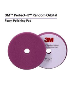 3M 3M&trade; Perfect-It&trade; Random Orbital Foam Polishing Pad 34127, 6 Inch (150 mm), Purple, 2 Pads/Bag