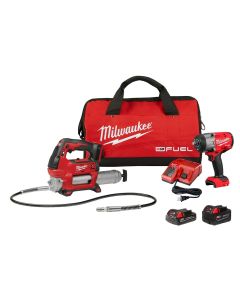 MLW2967-22GG image(0) - M18 FUEL&trade; 1/2" HTIW w/ Friction Ring & Grease Gun Combo Kit