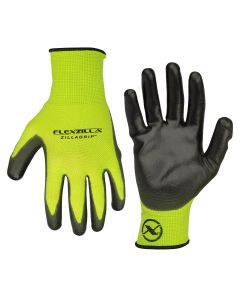 Flexzilla&reg; ZillaGrip&trade; Polyurethane Dip Gloves, Black/ZillaGreen&trade;, L