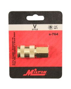Milton Industries HI-Flo V-Style 'A,M,V' 1/4" FNPT Brass B