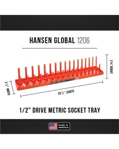 HNE1206 image(1) - Hansen Global Socket Holder 1/2" Drive Metric fits Regular and Deep