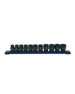 Astro Pneumatic 11pc 3/8" Drive 1/2 Size Socket Set - 9.5 - 19.5mm for Undersized, Swollen or Damaged Hardware