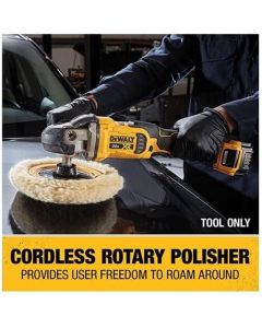 DTWDCM849B image(1) - DeWalt  20V Max* XR Cordless Polisher, Rotary, Variable Speed, 7-Inch, 180 Mm, Tool Only