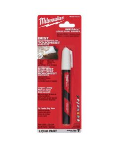 MLW48-22-3712 image(1) - Milwaukee Tool INKZALL WHITE LIQUID PAINT MARKER 1-PC