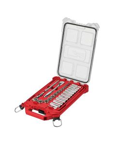 MLW48-22-9481 image(3) - Milwaukee Tool 3/8in 28pc Ratchet and Socket Set in PACKOUT - SAE