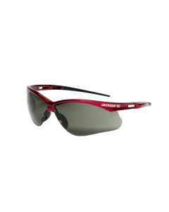 Jackson Safety - Safety Glasses - SG Series - Smoke Lens - Red Frame - Hardcoat Anti-Scratch - Outdoor