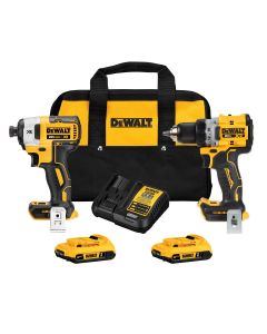 DeWalt DEWALT 20V MAX* XR Cordless 1/2 in. Drill/Driver and 1/4 in. Impact Driver Kit with (2) 2Ah Batteries & Charger