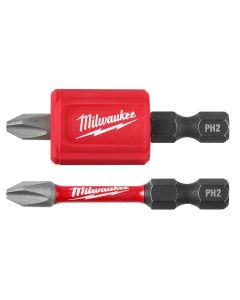 MLW48-32-4550 image(2) - Milwaukee Tool SHOCKWAVE Impact Duty Magnetic Attachment and PH2 Bit Set - 3PC