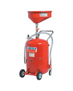 Lincoln Lubrication Pressurized Used Oil Steel Evacuation Drain - 20 Gallon Capacity, Red