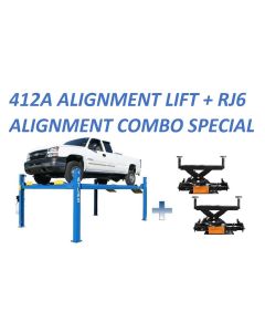 Atlas Automotive Equipment Atlas Equipment 412A Alignment Lift + RJ6 Rolling Jacks Combo