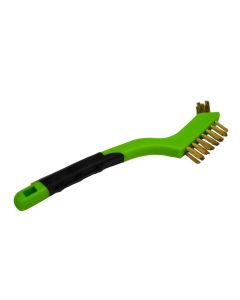 Scratch Brush with Plastic Handle, Brass, 3 x 7 Rows