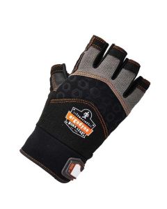 Ergodyne 900 XL Black Half-Finger Impact Gloves