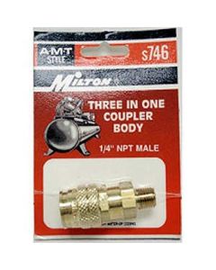 MILS746 image(1) - Milton Industries 3-Way 1/4" Male Body "A, M & T"