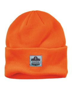 ERG16807 image(1) - Ergodyne 6806 Orange 6806 Cuffed Rib Knit Beanie Hat