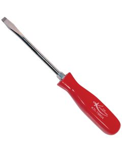 KTI19804 image(2) - K Tool International 4 in. Slotted Screwdriver with Red Square Handle (