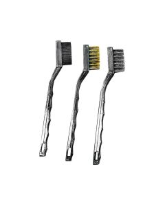KTI74103 image(1) - K Tool International 3-Piece Mini Brush Set (Brass/Nylon/Steel Brushes)