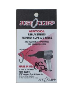 Just Clips 5 PACK 1/4" ANVIL RETAINER CLIP REFILL KIT