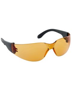 SAS Safety NSX Black Temple High-Impact Poly Orange Lens Safe Glasses