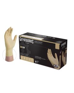 AMXILHD48100 image(1) - Ammex Corporation XL Gloveworks HD P/F Textured Latex Gloves