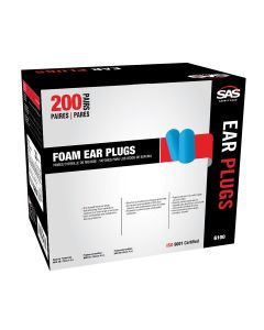 SAS Safety Foam Ear Plugs Disp.enser Box (200 pr)