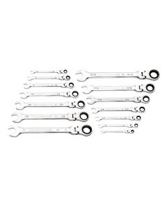 GearWrench 14 Pc 90T 12 PT SAE Flex Combi Ratchet Wrench Set