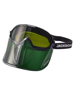 Jackson Safety Jackson Safety - Safety Goggle - GPL500 Premium Series - Shade 5 IR Lens - Anti-Fog - with Flip-Up Detachable Face Shield - Green Body