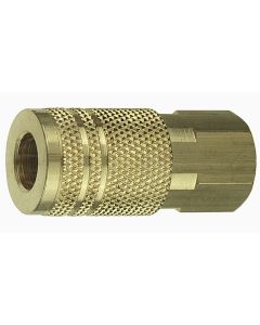Amflo 1/4" Coupler Plug with 1/4" Female thread I/M Industrial Brass- Pack of 10