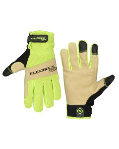Flexzilla&reg; Pro High Dexterity Water-Resistant Hybrid Grain Leather Gloves, Natural/Black/ZillaGreen&trade;, XL
