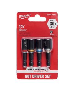 MLW49-66-4562 image(1) - Milwaukee Tool 4-PC SHOCKWAVE 1-7/8" MAGNETIC NUT DRIVER SET