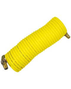 MIL1669 image(1) - Milton Industries 1/4 in. x 25 ft. Nylon Re-Koil Air Hose, Yellow