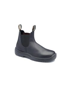 Steel Toe Slip-On Elastic Side Boots w/ Kick Guard, Black, AU size 7, US size 8