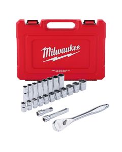 MLW48-22-9410 image(1) - Milwaukee Tool 22 pc 1/2 Socket Wrench Set SAE